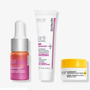 STRIVECTIN 3p Super C Serum, SD Advanced Plus, TL Neck Tightening Travel NIP $45
